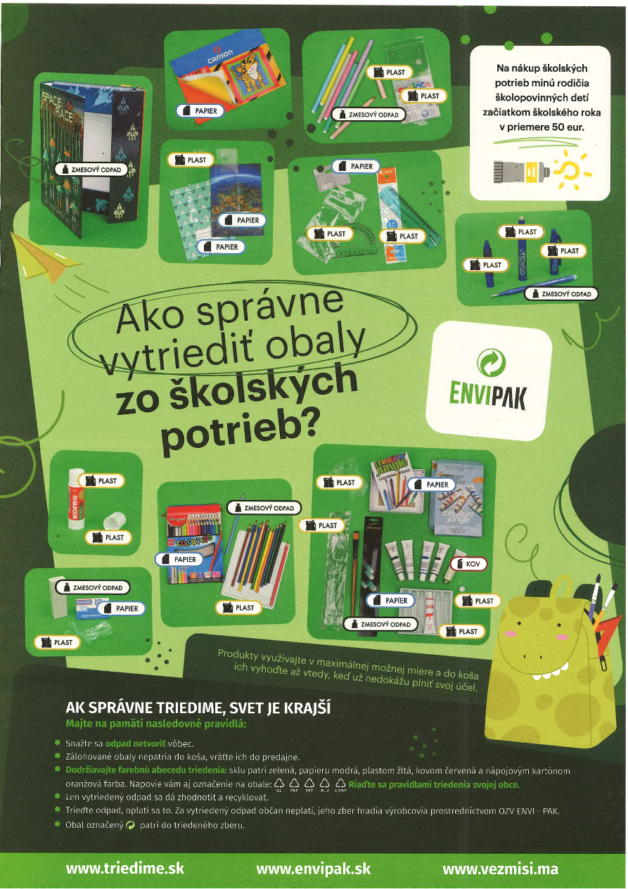 triedenie obalo zo skolskych potrieb | WebJET CMS