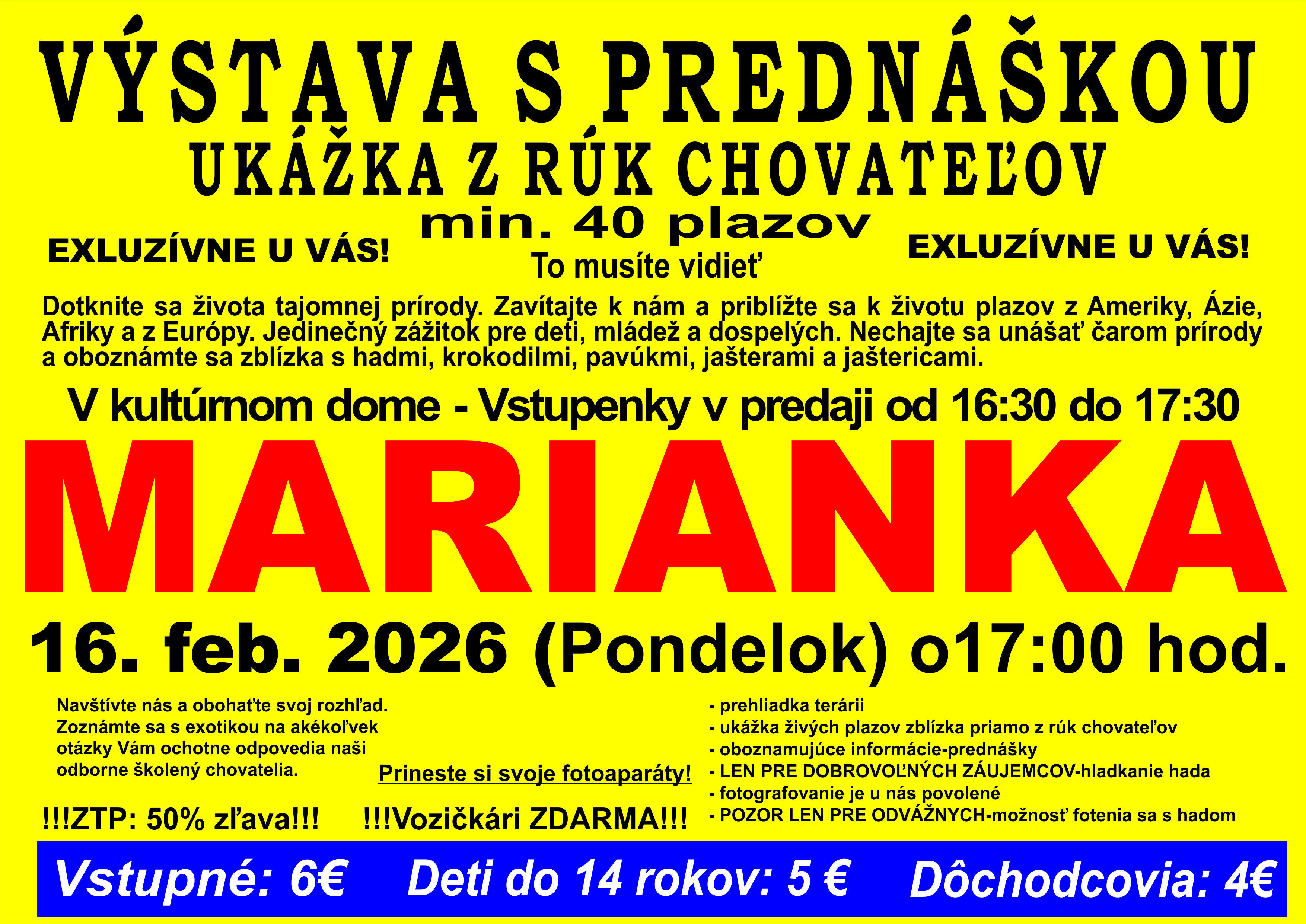 vystava plazov marianka | WebJET CMS